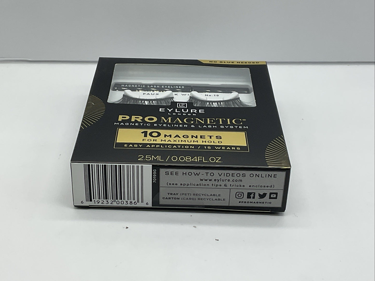 Eylure PRO MAGNETIC 7 Lash System w/ Eyeliner Faux Mink Wispy No.10 - Single