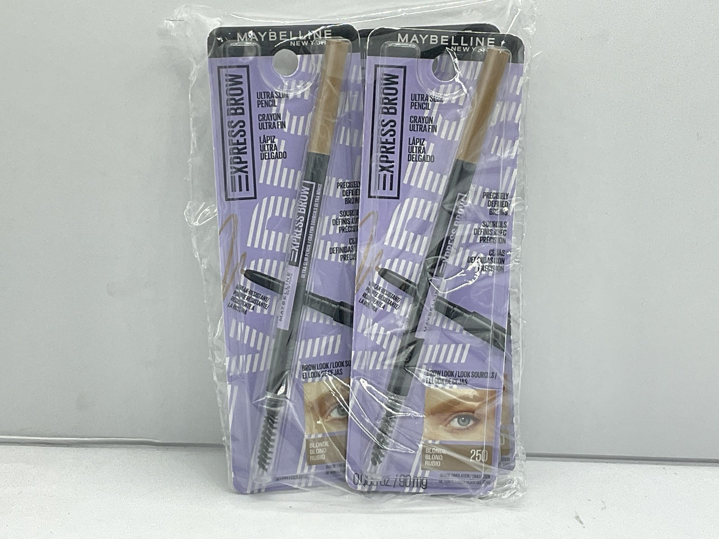3 Pack - Maybelline Brow Ultra Slim Eyebrow Definer Pencil - 250 Blonde