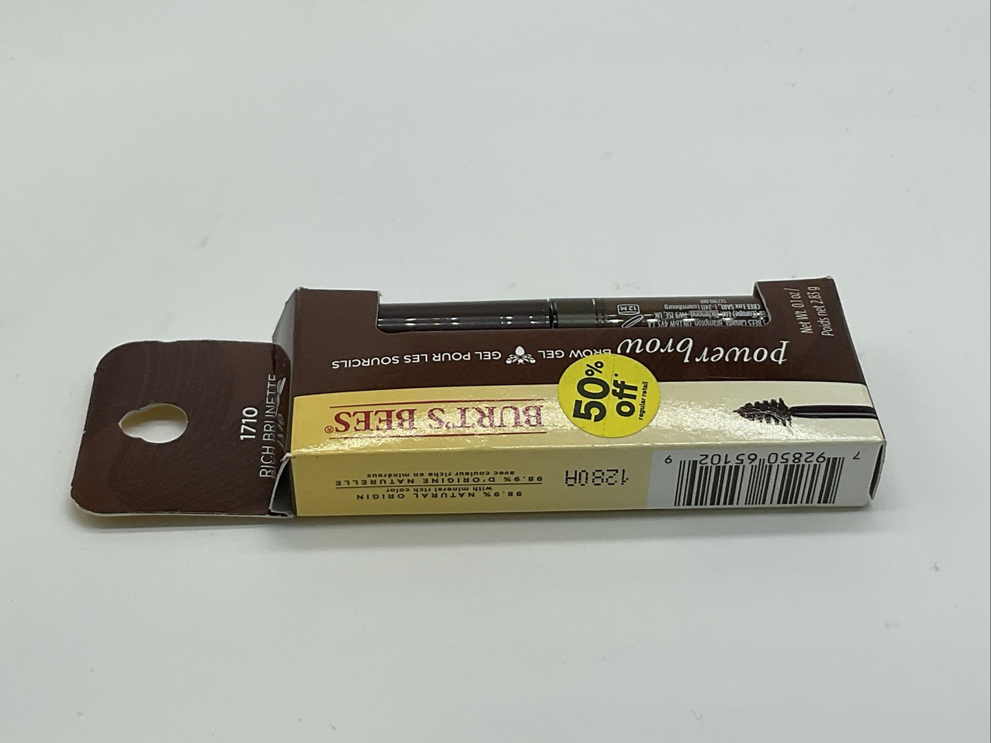 Burts Bees Brow Gel 0.1Oz - 1710 Rich Brunette