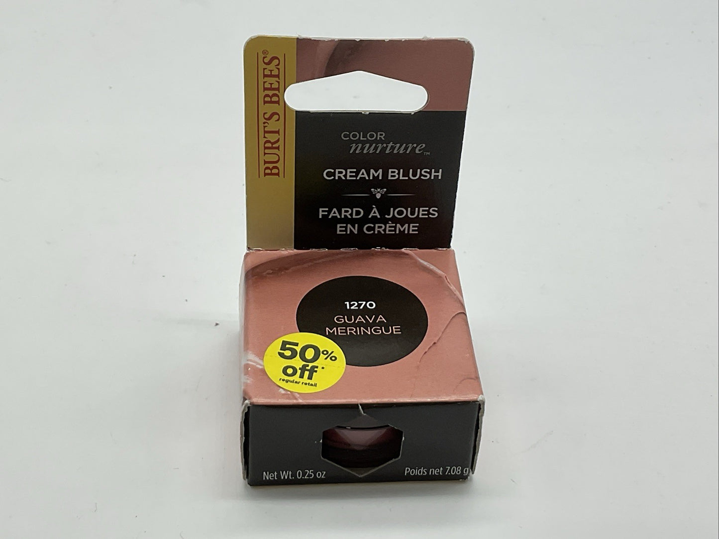 NIP Burt's Bees Color Nurture Cream Blush - 1270 Guava Meringue