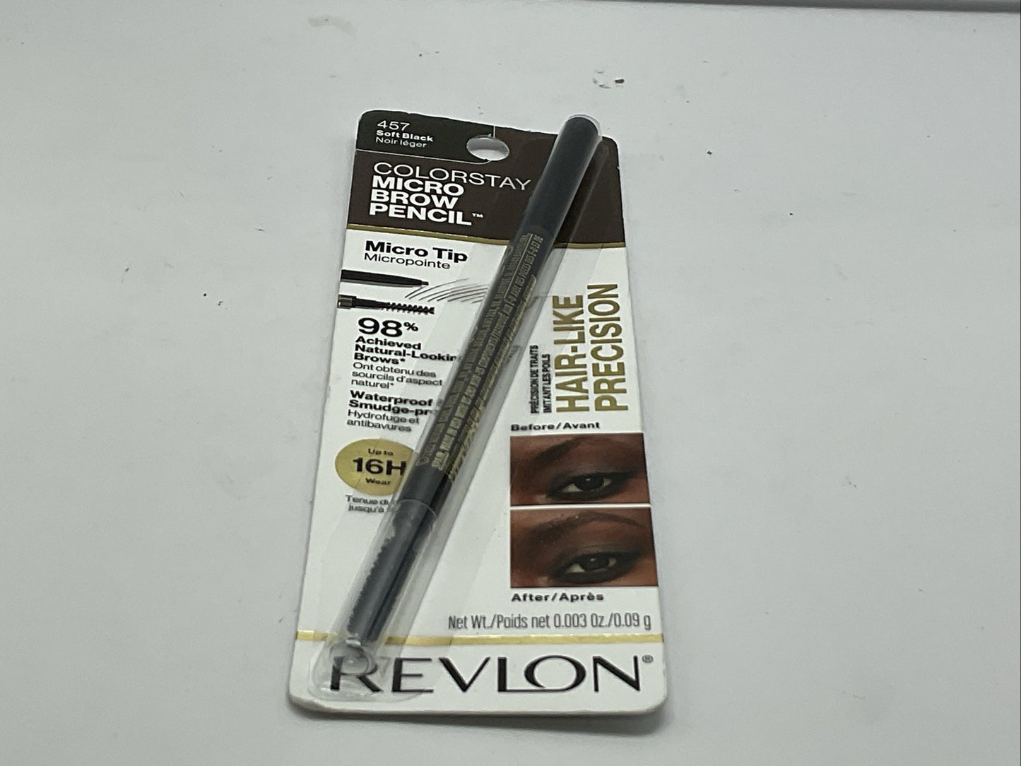 Revlon Colorstay Micro Eyebrow Pencil Micro Tip Waterproof - 457 Soft Black