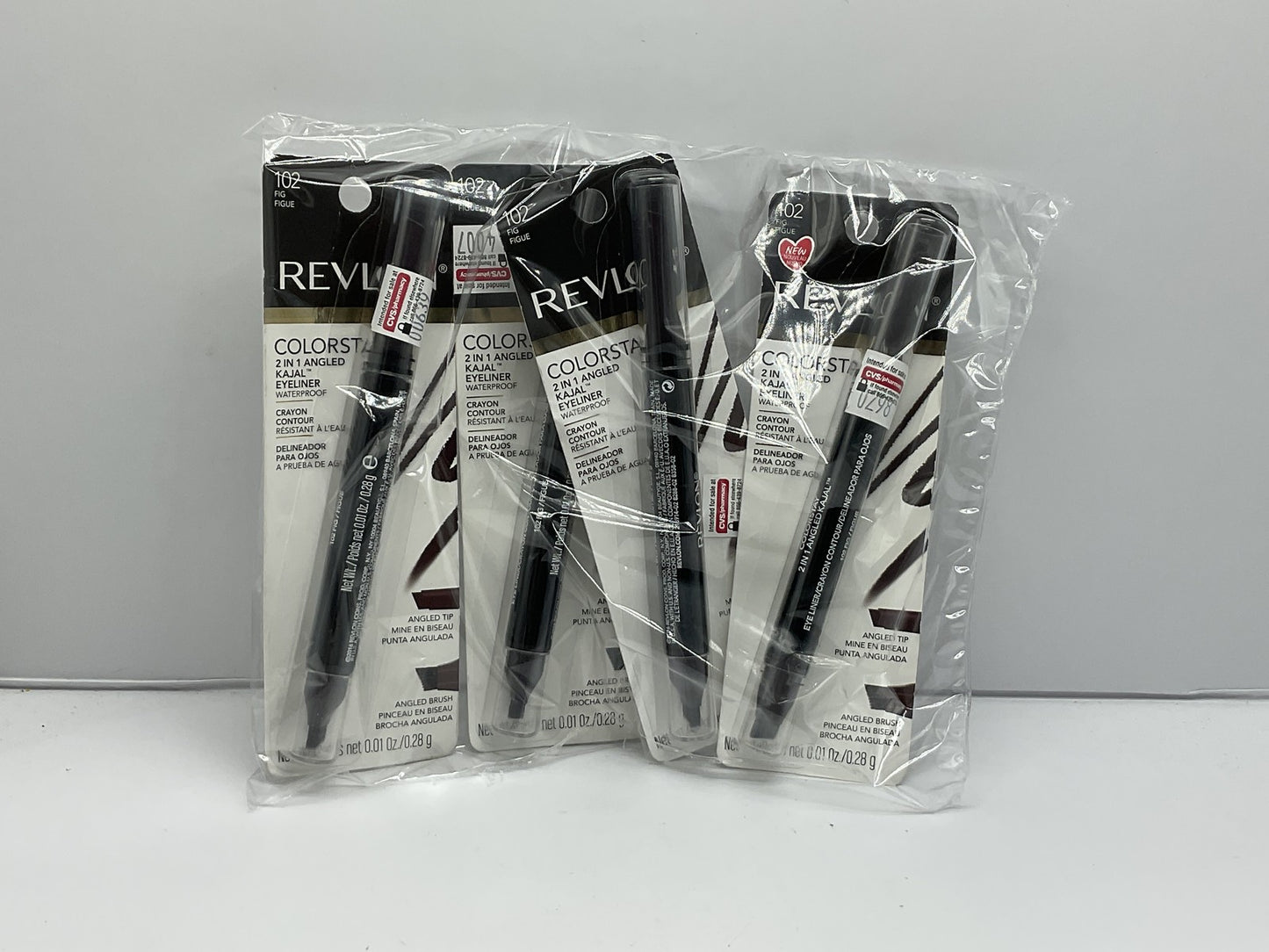 4 PACK - Revlon Colorstay 2 In 1 Angled Kajal Eyeliner 102 FIG