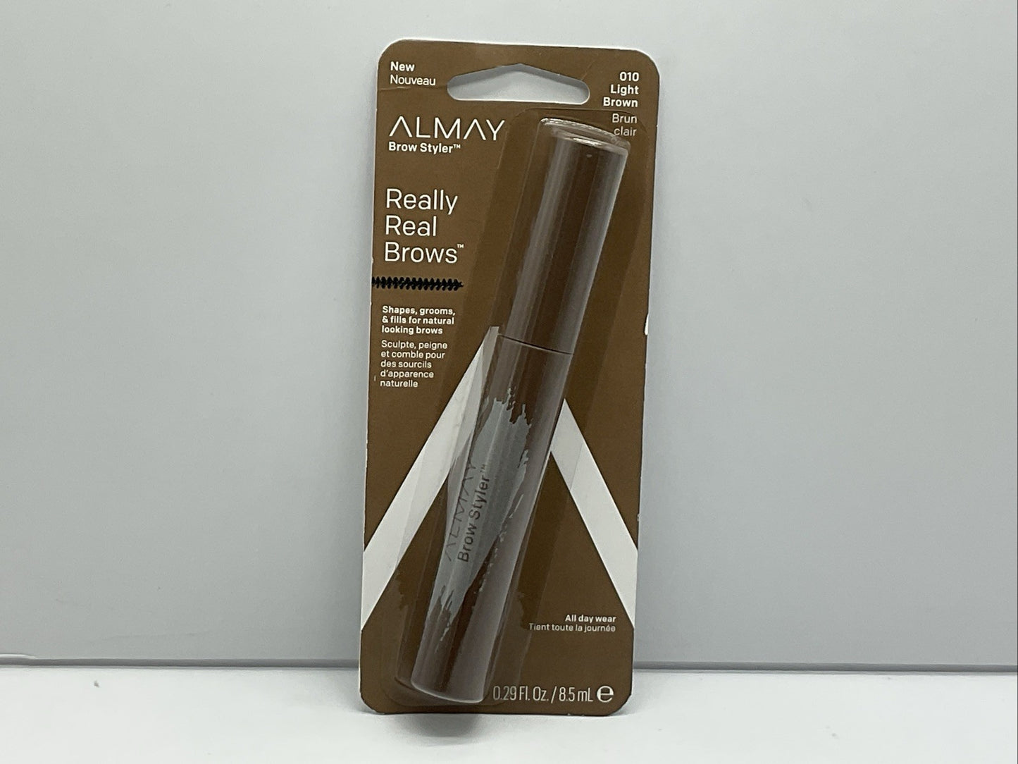 Almay Really Real Brows Eyebrow Mascara 0.29 Oz - 010 Light Brown