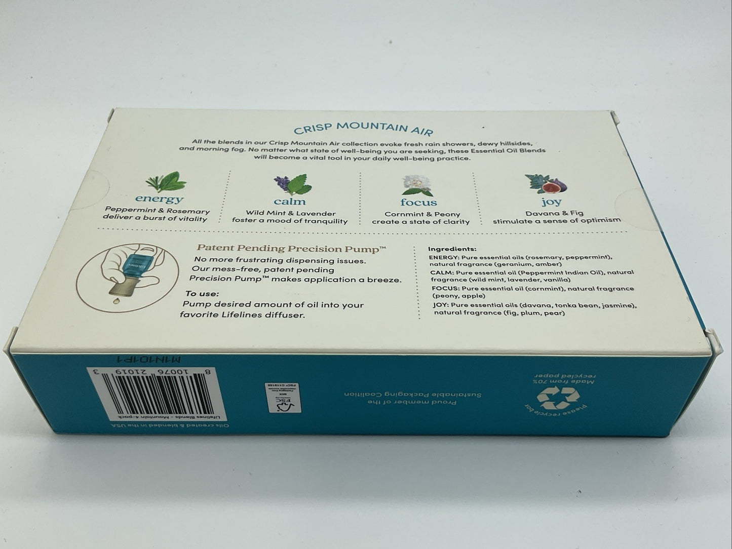 Lifelines Essential Oil Blends Mess Free Aromatherapy for Home - Crisp Mt Air