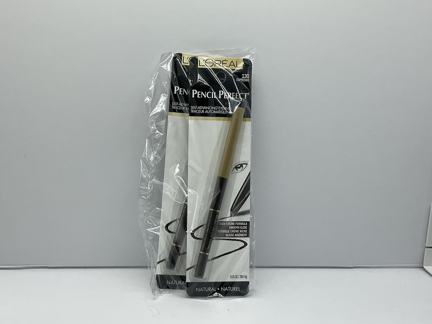 LOREAL Pencil Perfect Self-Advancing Eyeliner #130 ESPRESSO New Sealed (2 Pack)