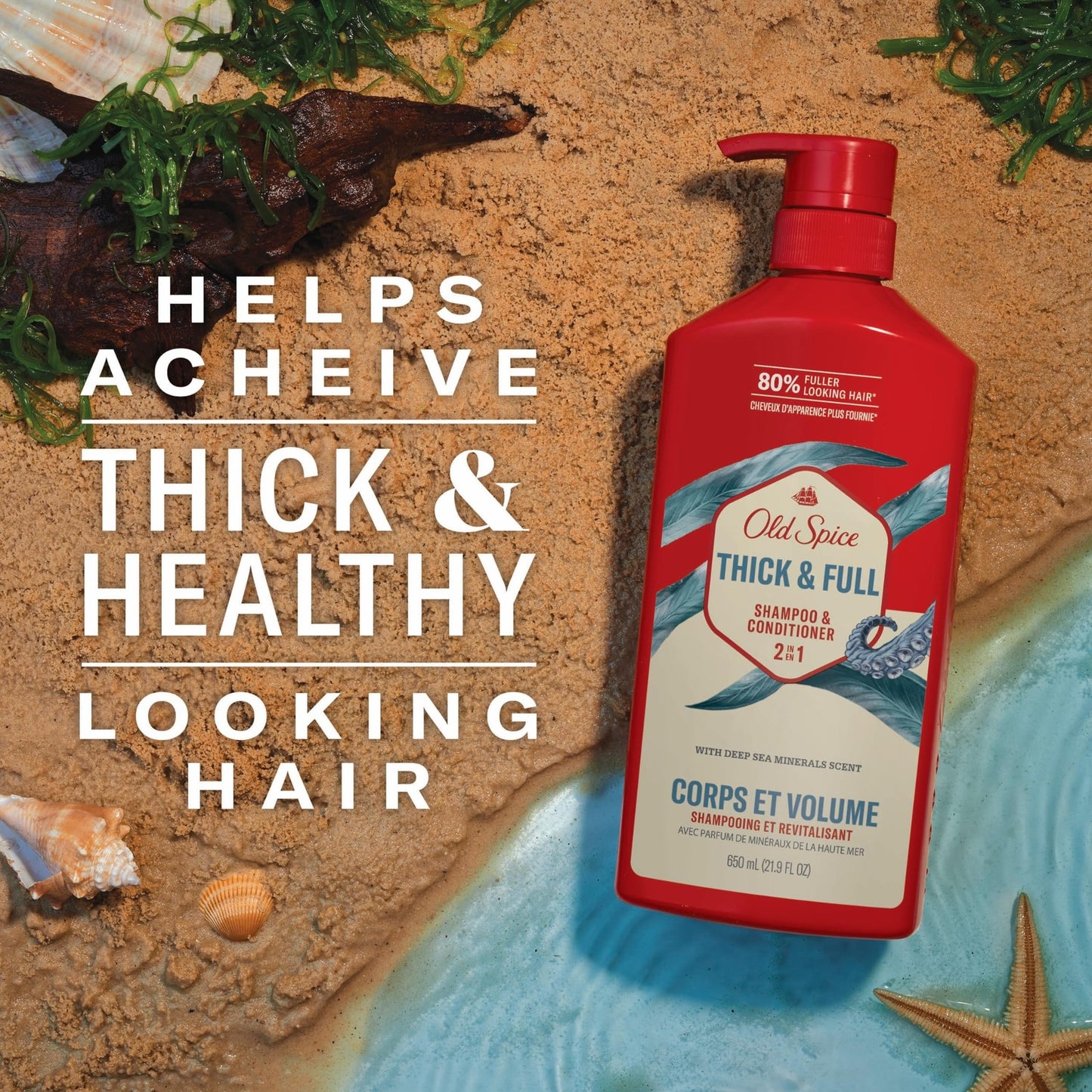 Old Spice Mens -2 in 1 Shampoo and Conditioner - All Hair Types