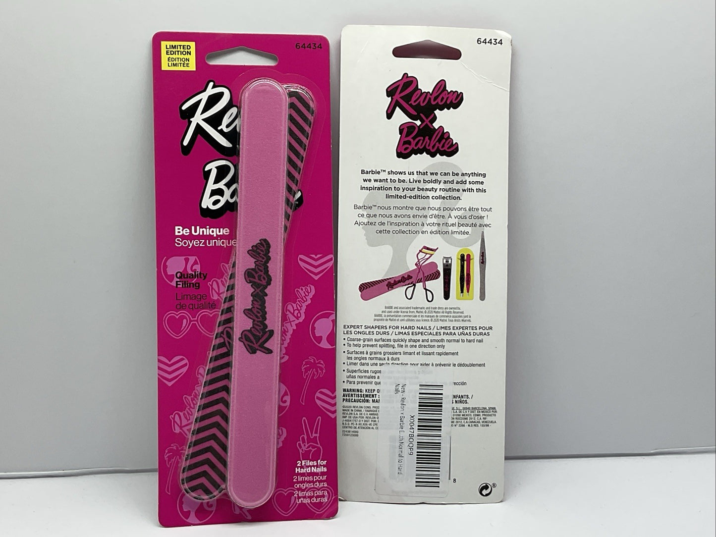 Revlon x Barbie Nail File for Hard Nails - Quality Filing - Set Of 2