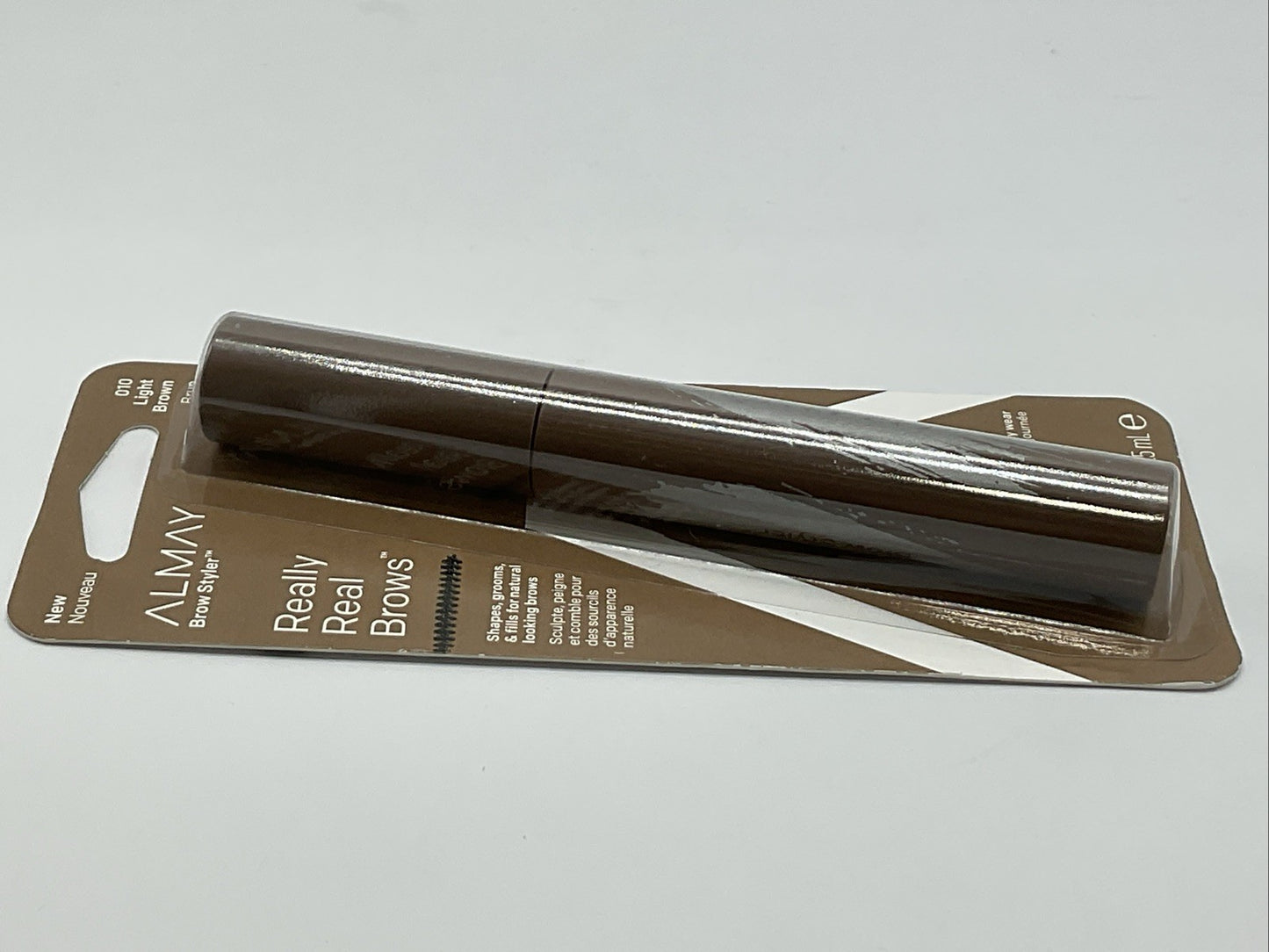 Almay Really Real Brows Eyebrow Mascara 0.29 Oz - 010 Light Brown