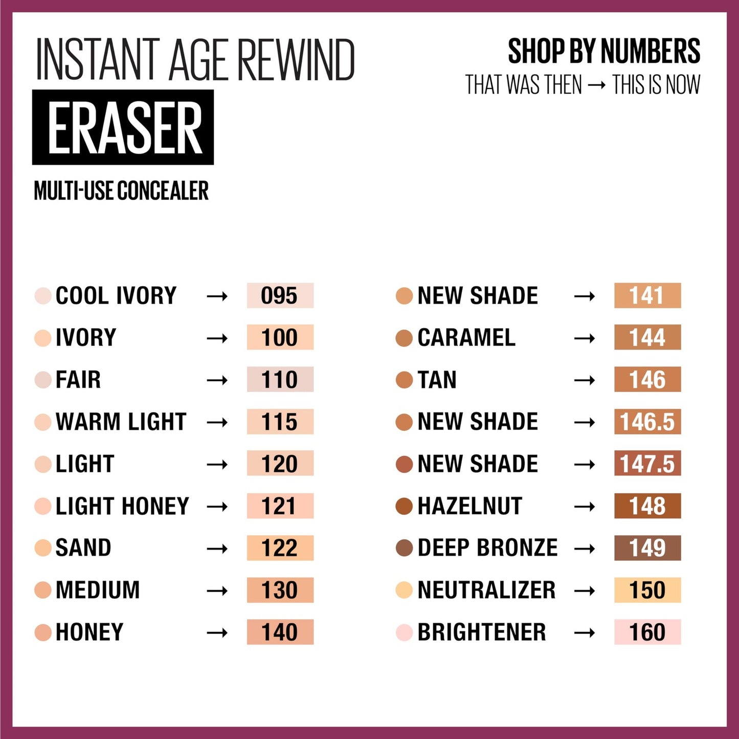 Maybelline Instant Age Rewind Eraser Multi-Use Concealer 148 HAZELNUT 0.02 oz