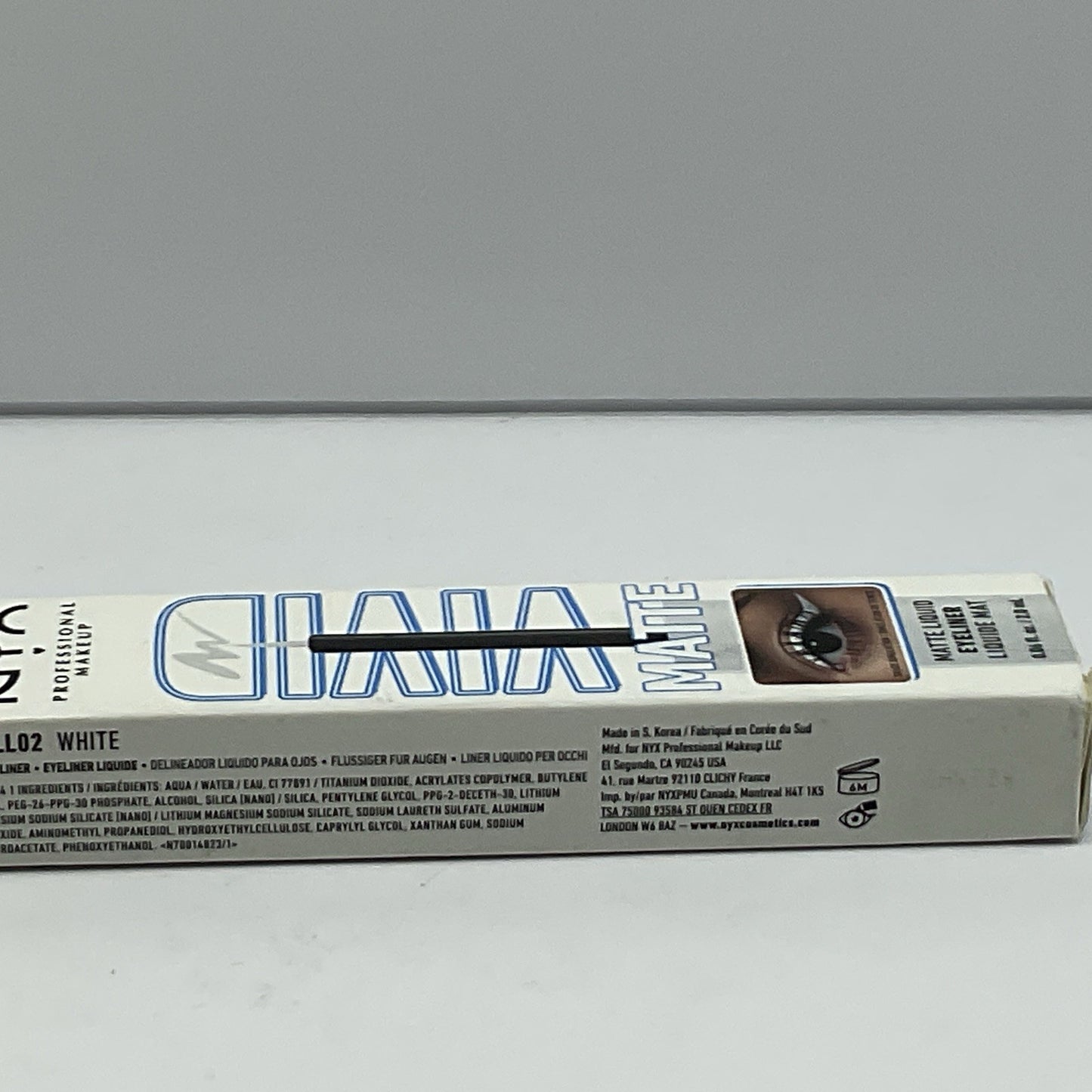 NEW NYX Professional Makeup Vivid Matte Liquid Eyeliner - VMLL02 White - Single