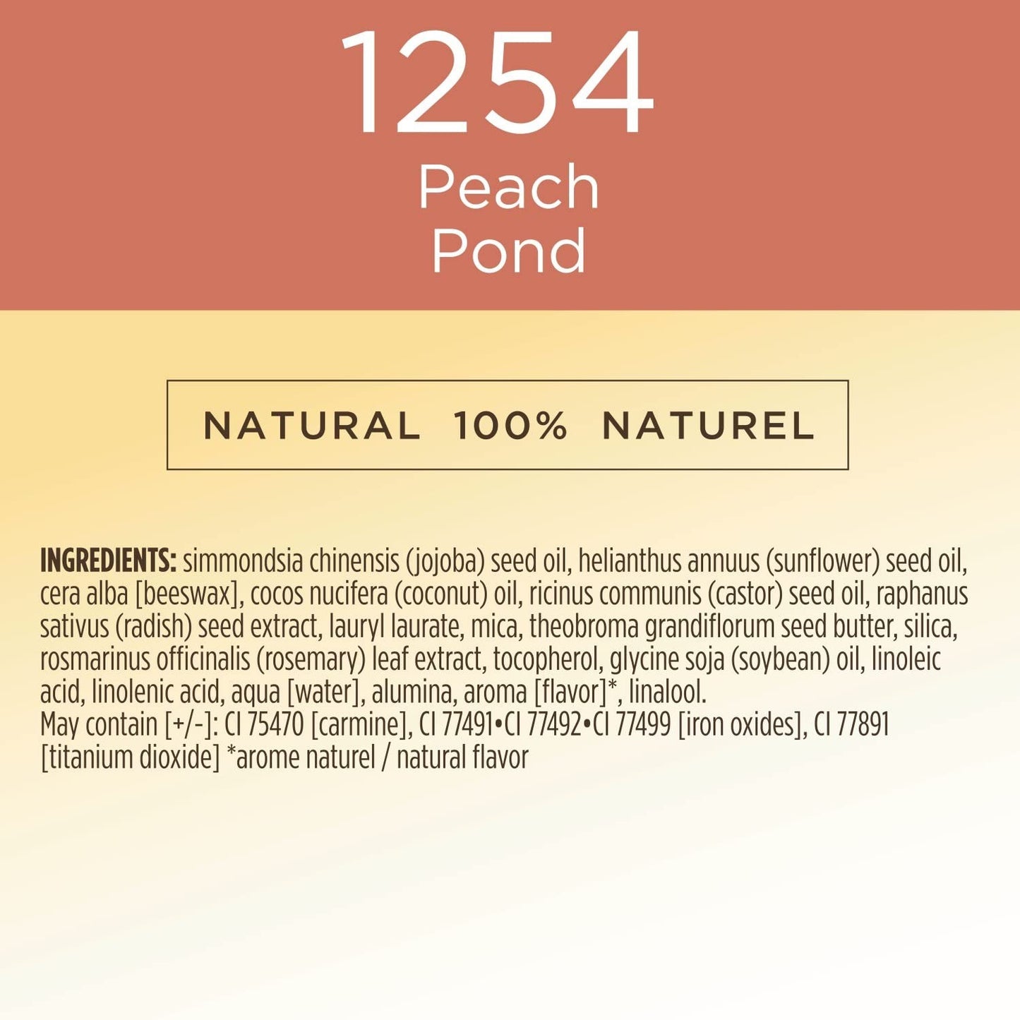 Burt's Bees All Aglow Lip & Cheek Stick 1254 Peach Pond