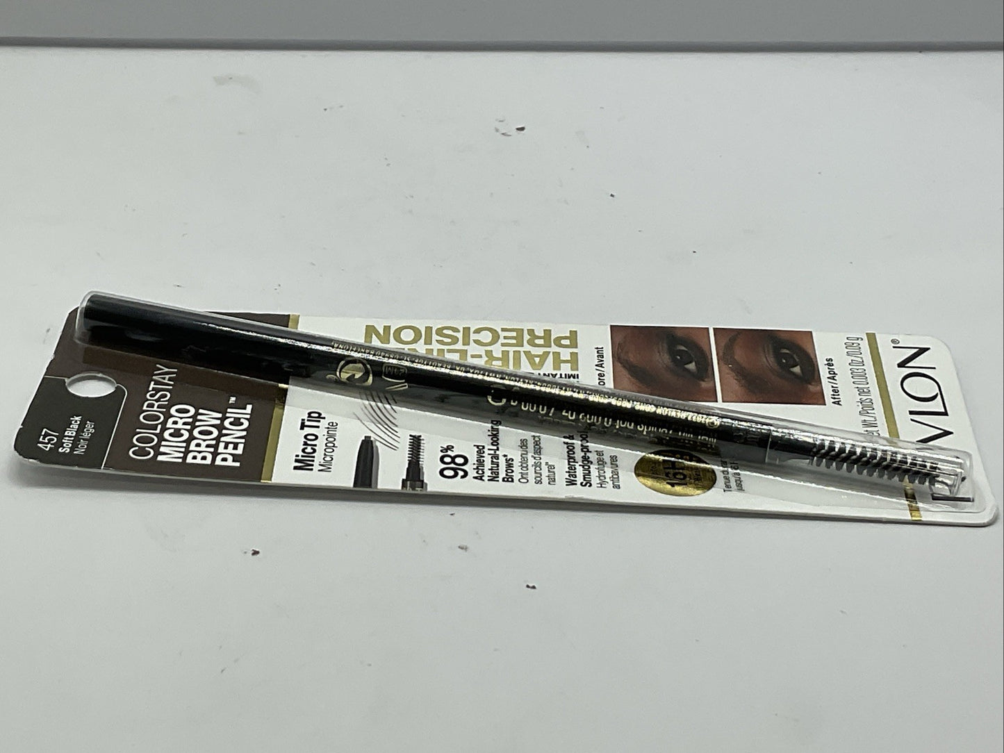 Revlon Colorstay Micro Eyebrow Pencil Micro Tip Waterproof - 457 Soft Black