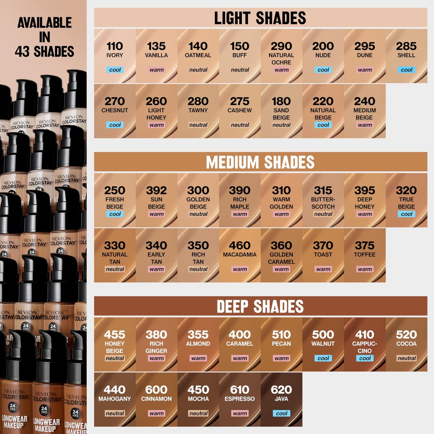 Revlon Colorstay 24Hr Longwear Makeup Foundation 450 Mocha