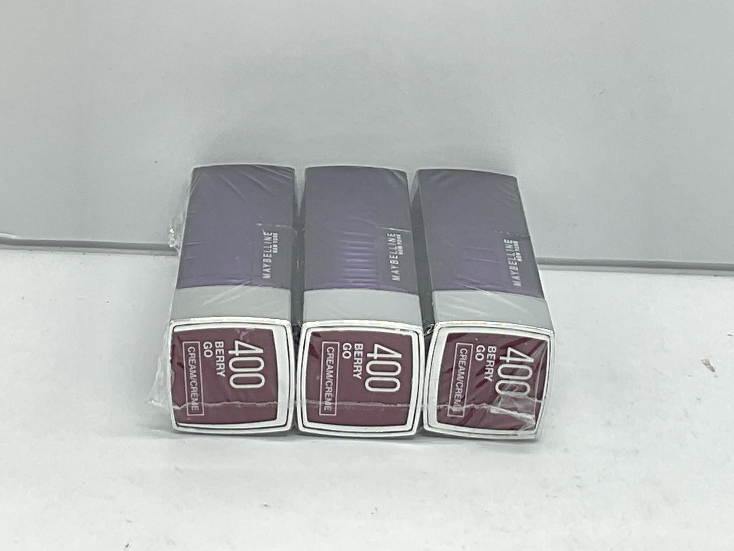 3 PACK - Maybelline Color Sensational Lipstick Cream Finish - 400 Berry Go