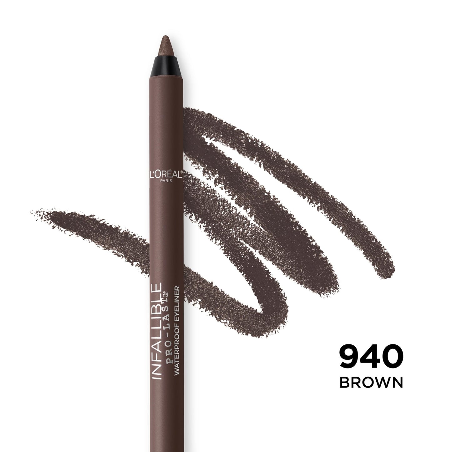 2 Pack L'Oreal Paris Infallible Pro-Last Eyeliner Pencil, Brown 940