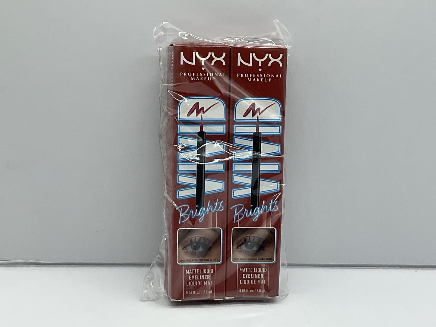 2 PACK - NYX Vivid Brights Matte Liquid Eyeliner - VBLL04 On Red