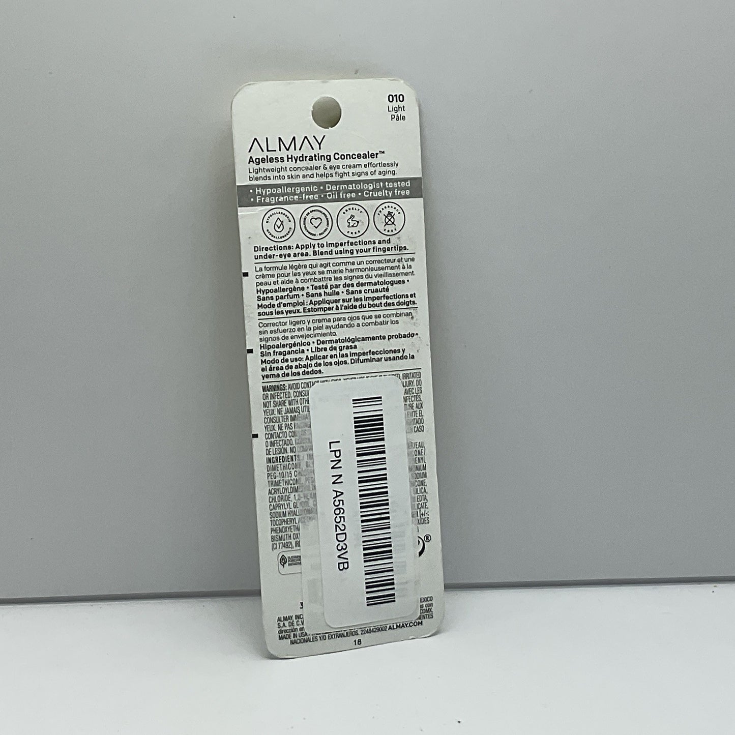 Almay Ageless Hydrating Concealer - 010 Light - Single