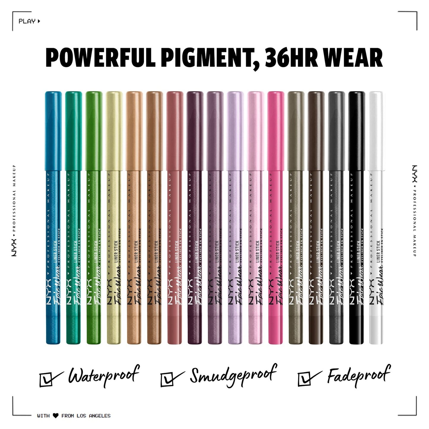 NYX Epic Wear Liner Stick Eyeliner Pencil - EWLS08 Pitch Black