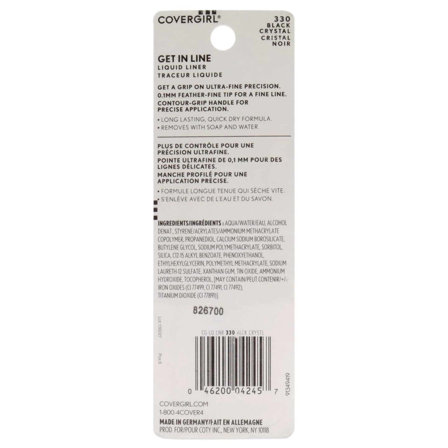 2 Pack - Covergirl Liquid Eyeliner Feather Fine Tip - 330 Black Crystal