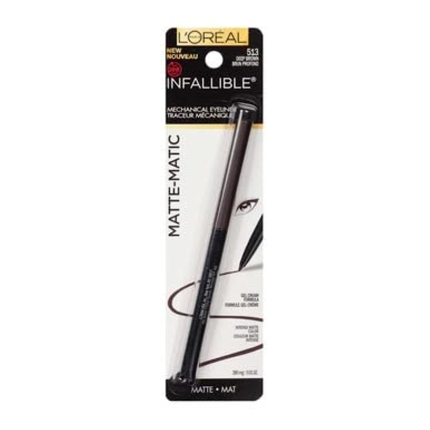 L'Oreal Infallible Matte-Matic Mechanical Eyeliner Pen 513 Deep Brown