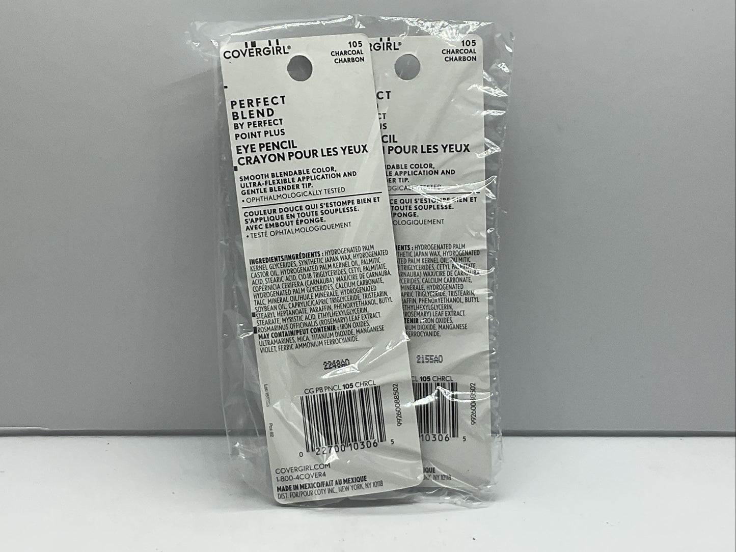 2 PACK - CoverGirl Perfect Blend By Perfect Point Plus Eye Pencil - 105 Charcoal