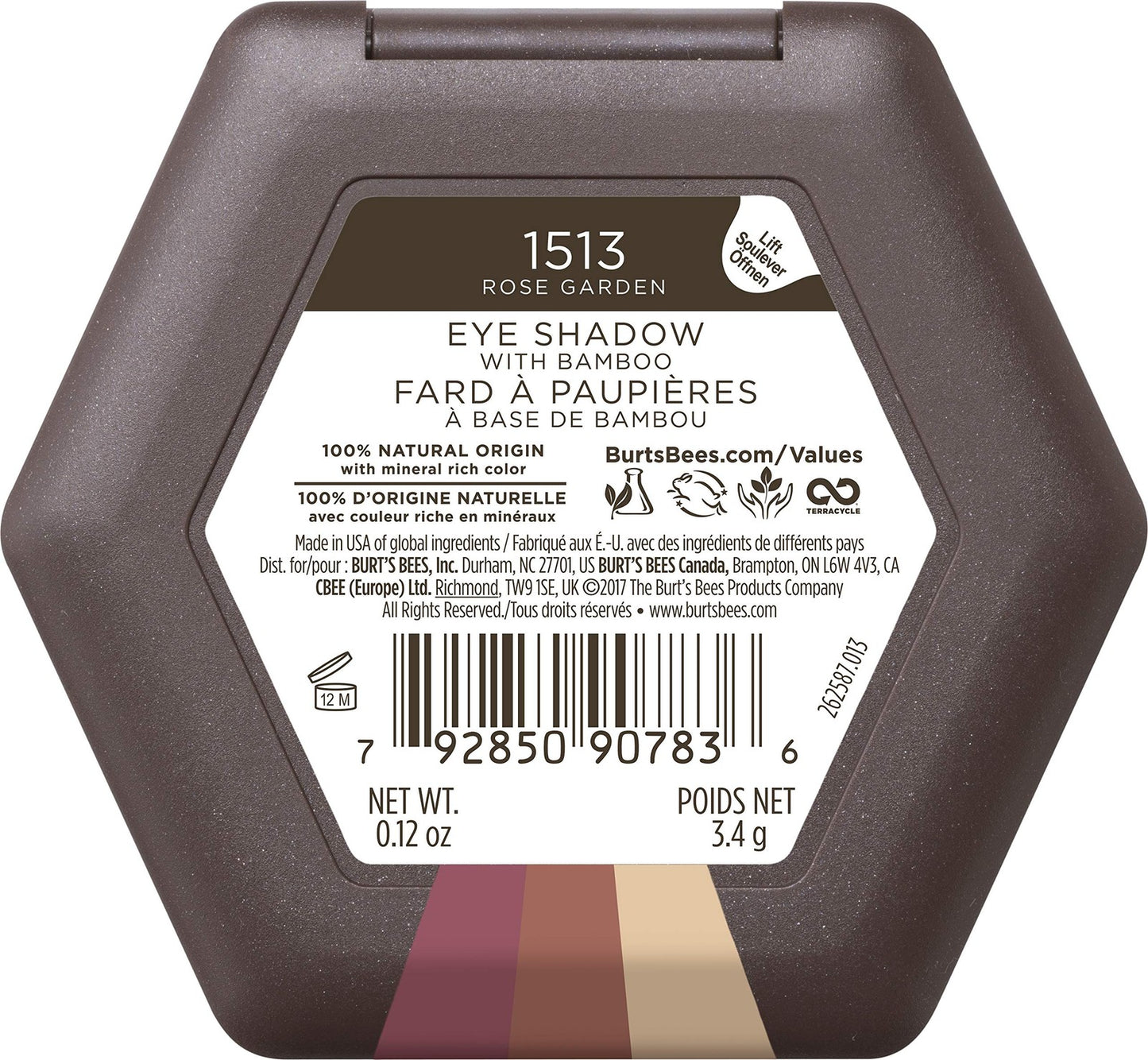 Burt's Bees Eye Shadow Trio - 1513 Rose Garden