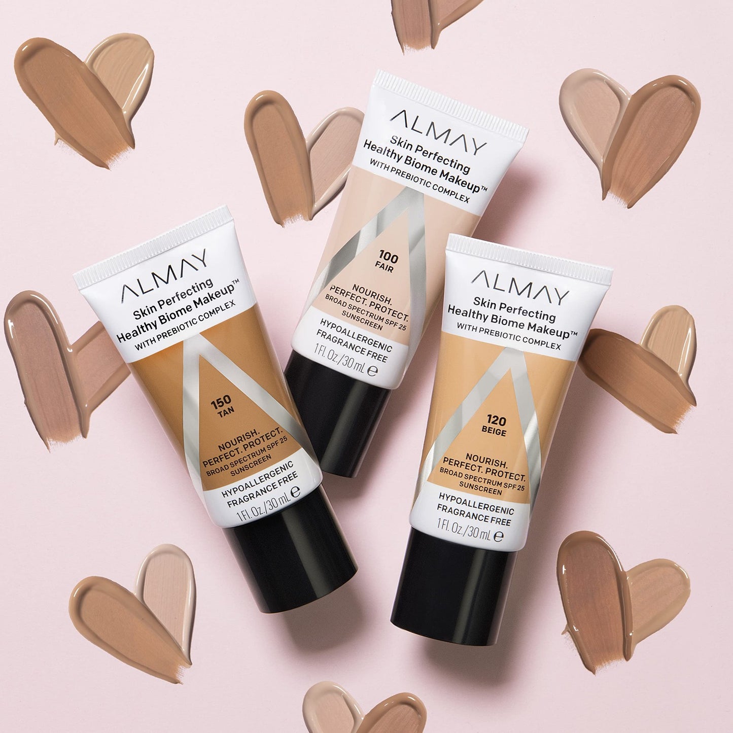 2 PACK - Almay Skin Perfecting Healthy Biome Makeup SPF 25 - 130 Medium