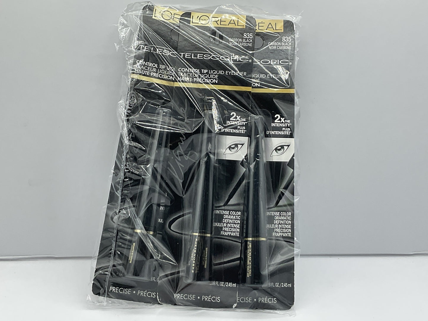 3 Pack - L'Oreal Paris Telescopic Liquid Eyeliner 835 Carbon Black