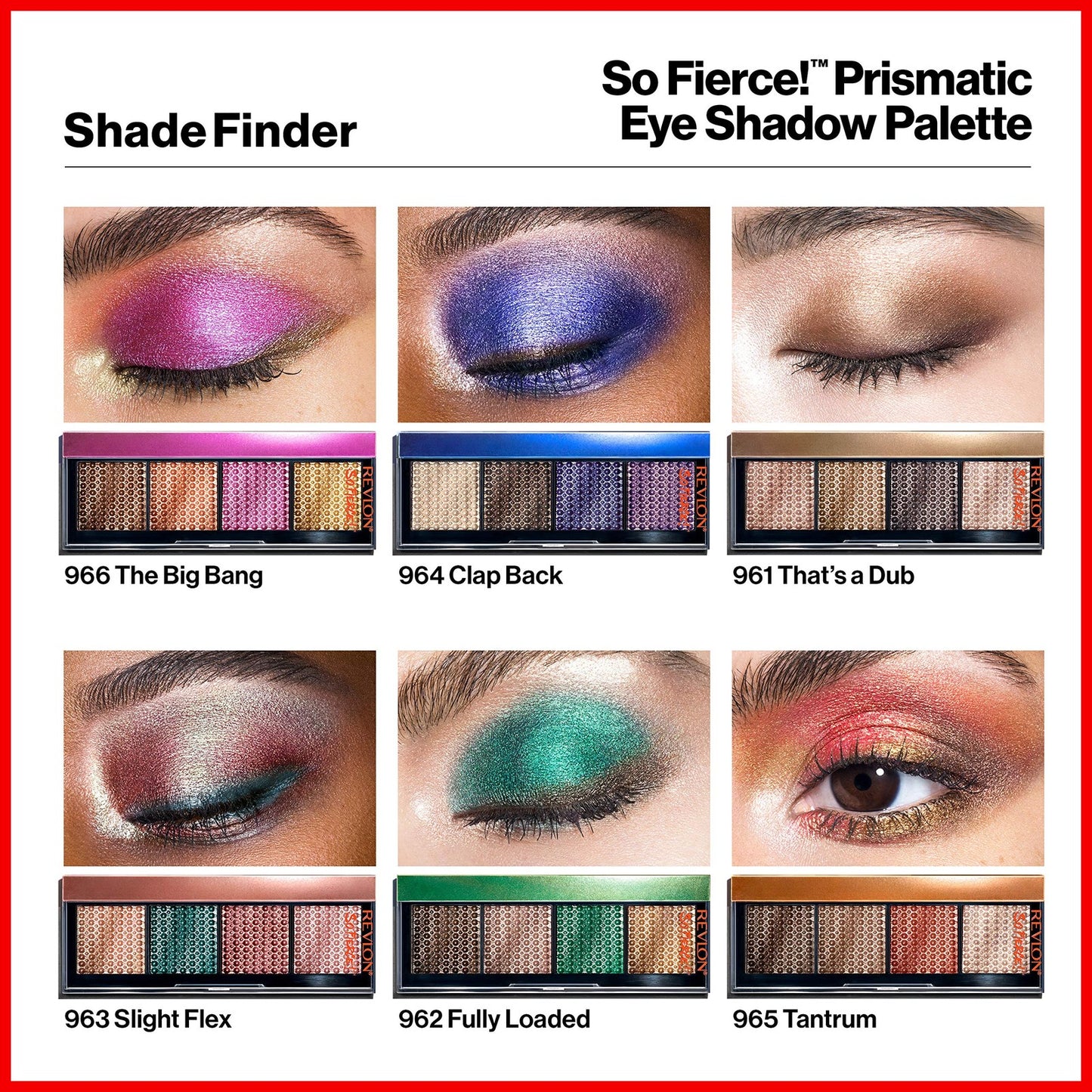 New Revlon So Fierce Prismatic Palette 962 Fully Loaded Eye Shadow