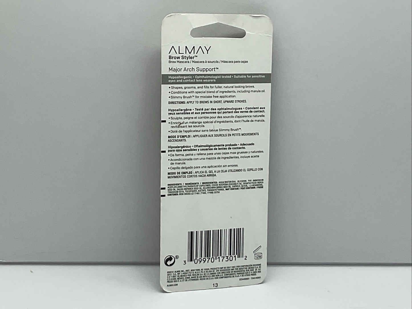 Almay Really Real Brows Eyebrow Mascara 0.29 Oz - 010 Light Brown