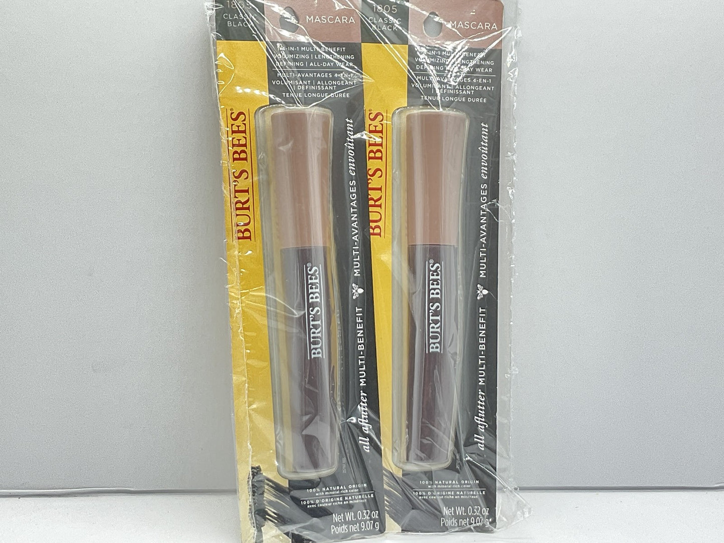 2 PACK - Burt's Bees All Aflutter Multi-Benefit Mascara - 1805 Classic Black