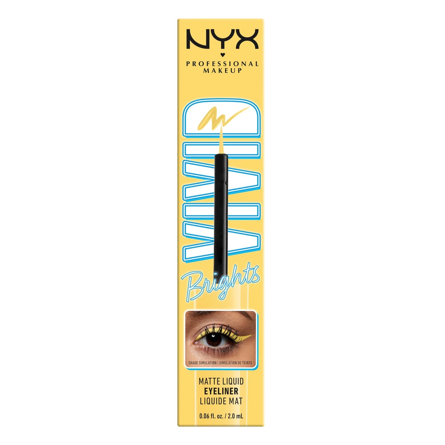2 PACK - NYX Professional VividBrights Liquid Eyeliner Liner-03 Had Me At Yellow