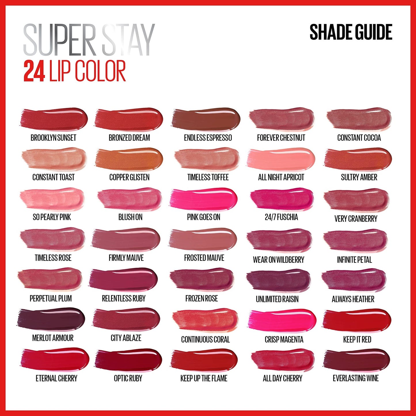 2 PACK - Maybelline Super Stay 24 HR Lip Color - 045 Wear on Wildberry