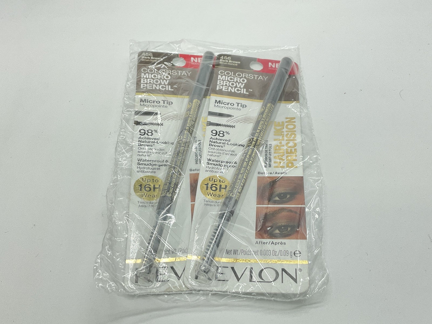 2 Pack - Revlon Colorstay MicroBrow Eyebrow Pencil - 456 Dark Brown