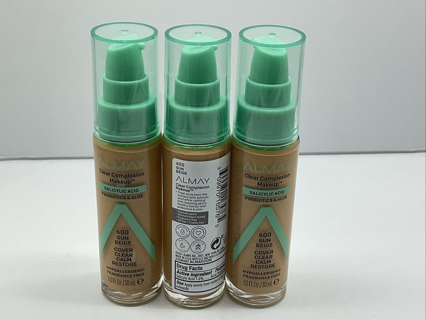 Almay Clear Complexion Foundation Makeup - 600 Sun Beige - Set Of 3