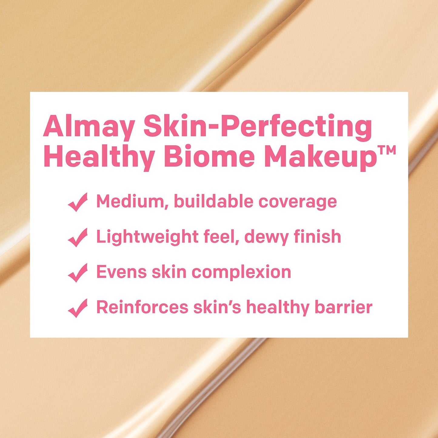 2 PACK - Almay Skin Perfecting Healthy Biome Makeup SPF 25 - 130 Medium
