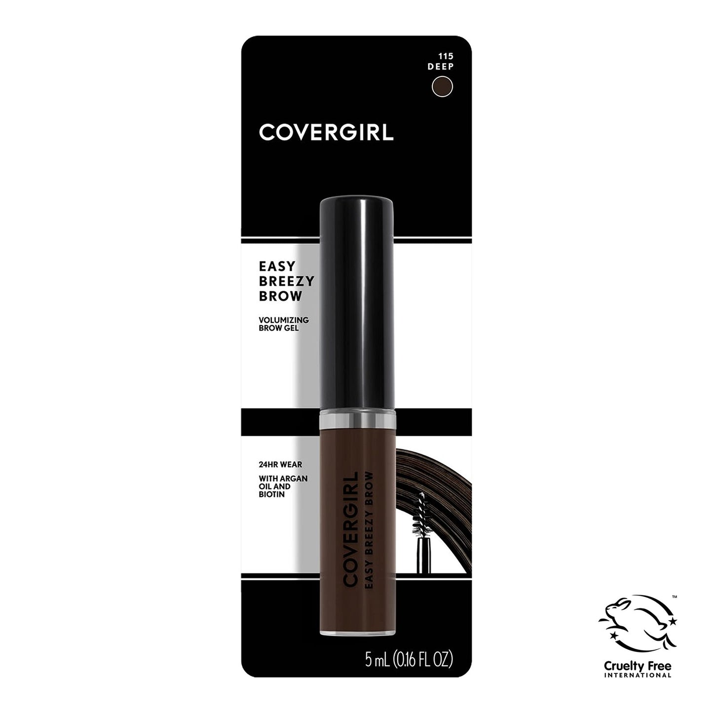 2 PACK - CoverGirl Easy Breezy Brow Volumizing Gel - 115 Deep