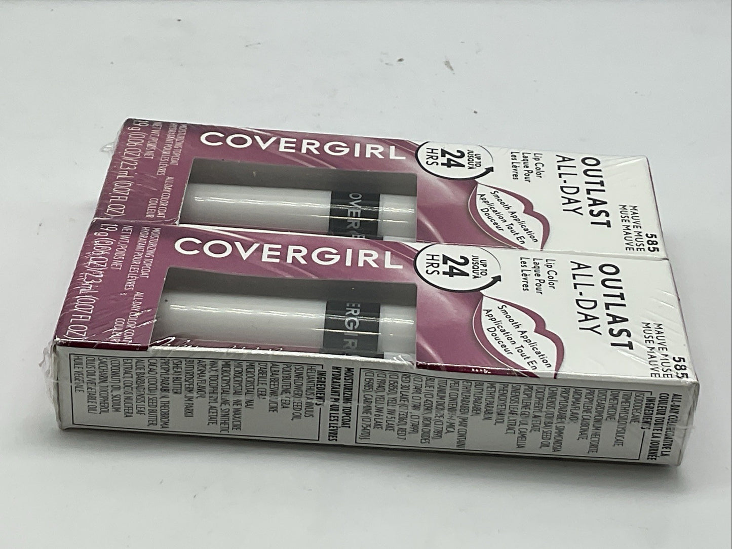 2 PACK - CoverGirl Outlast All-Day Lip Color - 585 Mauve Muse