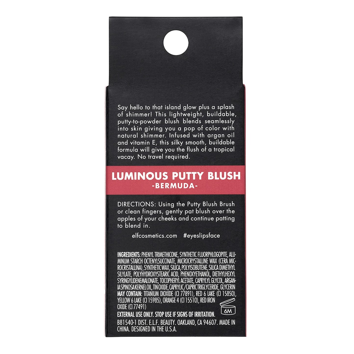 e.l.f. LUMINOUS PUTTY BLUSH Lightweight 81538 BERMUDA