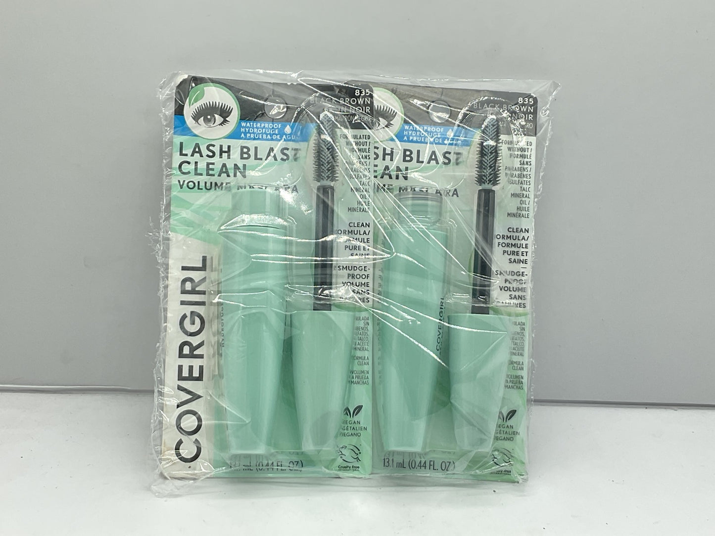 2 PACK - Covergirl Lash Blast Clean Waterproof Mascara - 835 Black Brown