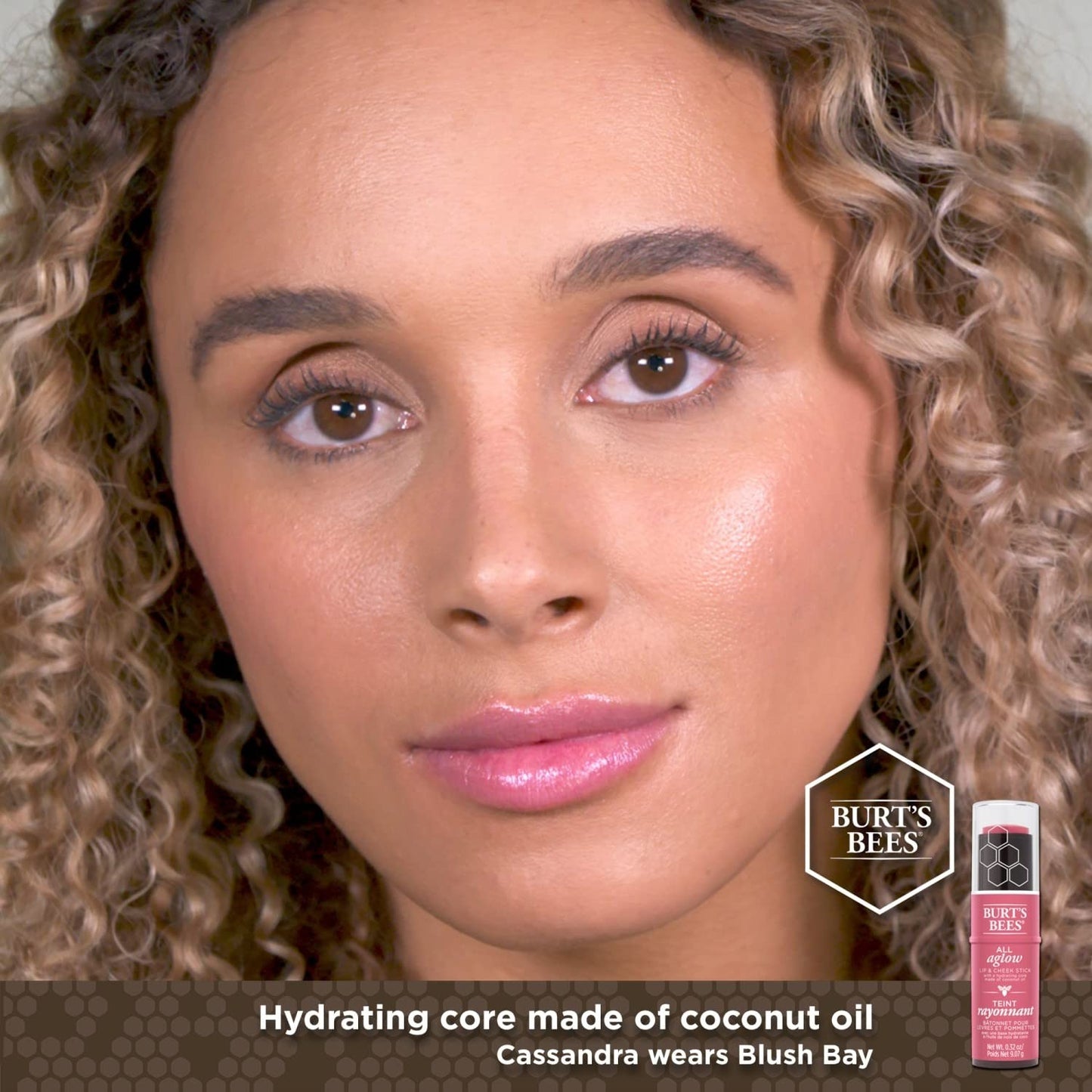 Burt's Bees All Aglow Lip & Cheek Stick 1252 Blush Bay 0.32 oz