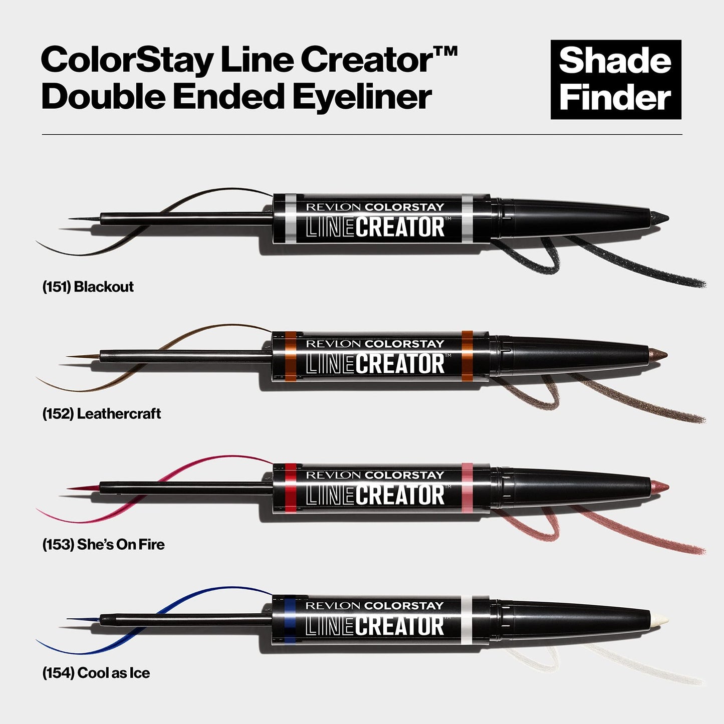 2 PACK - Revlon Colorstay Line Creator Eyeliner Kohl Pencil - 154 Cool As Ice