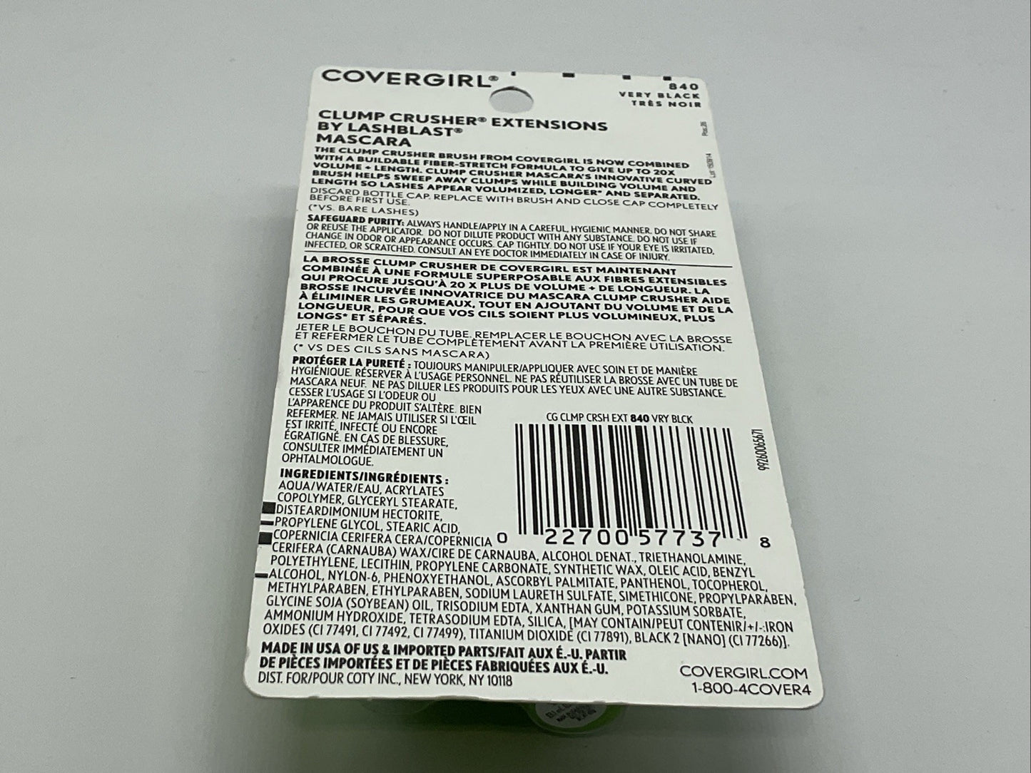 CoverGirl LashBlast Clump Crusher Extensions Mascara 0.44 fl oz - 840 Very Black