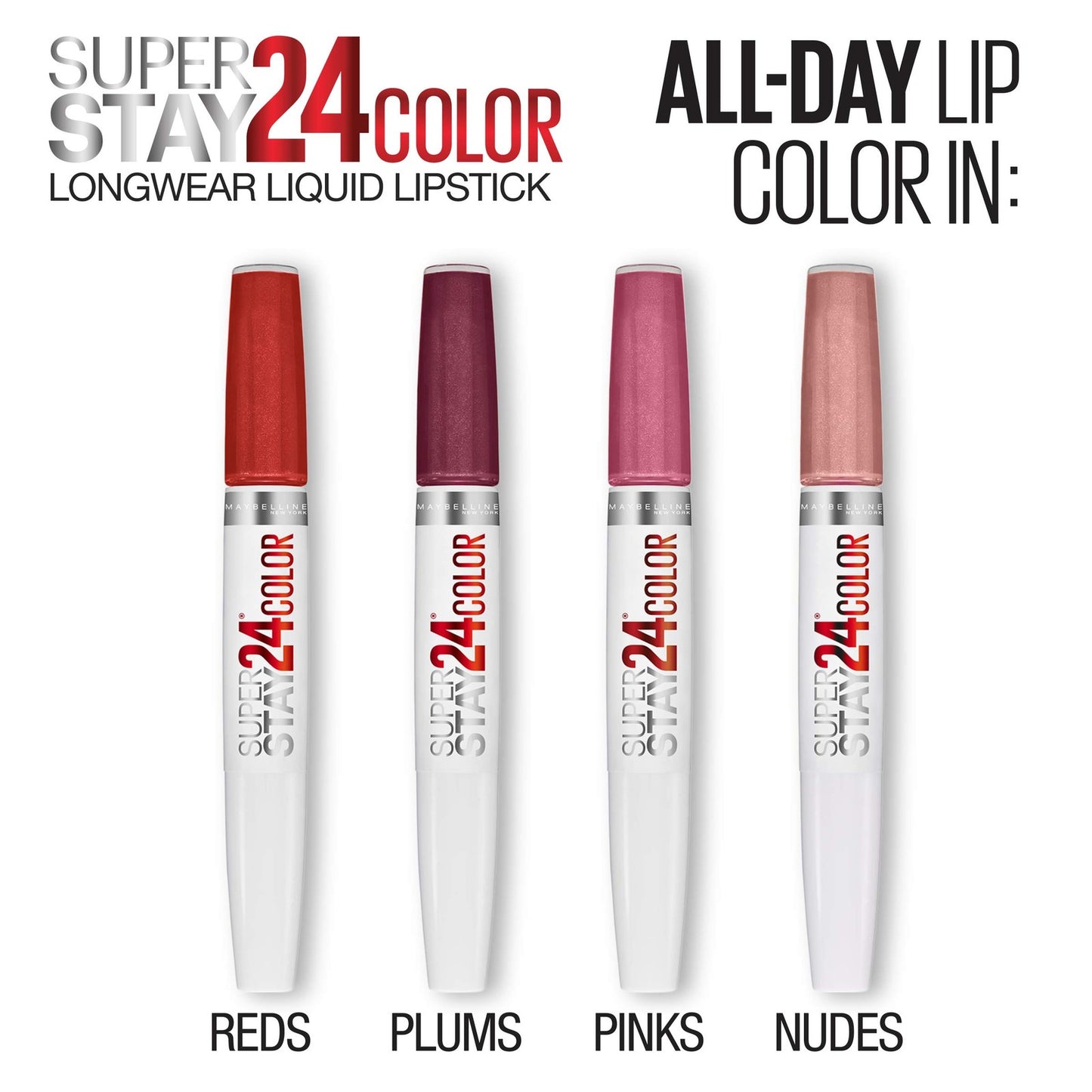 2 PACK - Maybelline Super Stay 24 HR Lip Color - 045 Wear on Wildberry