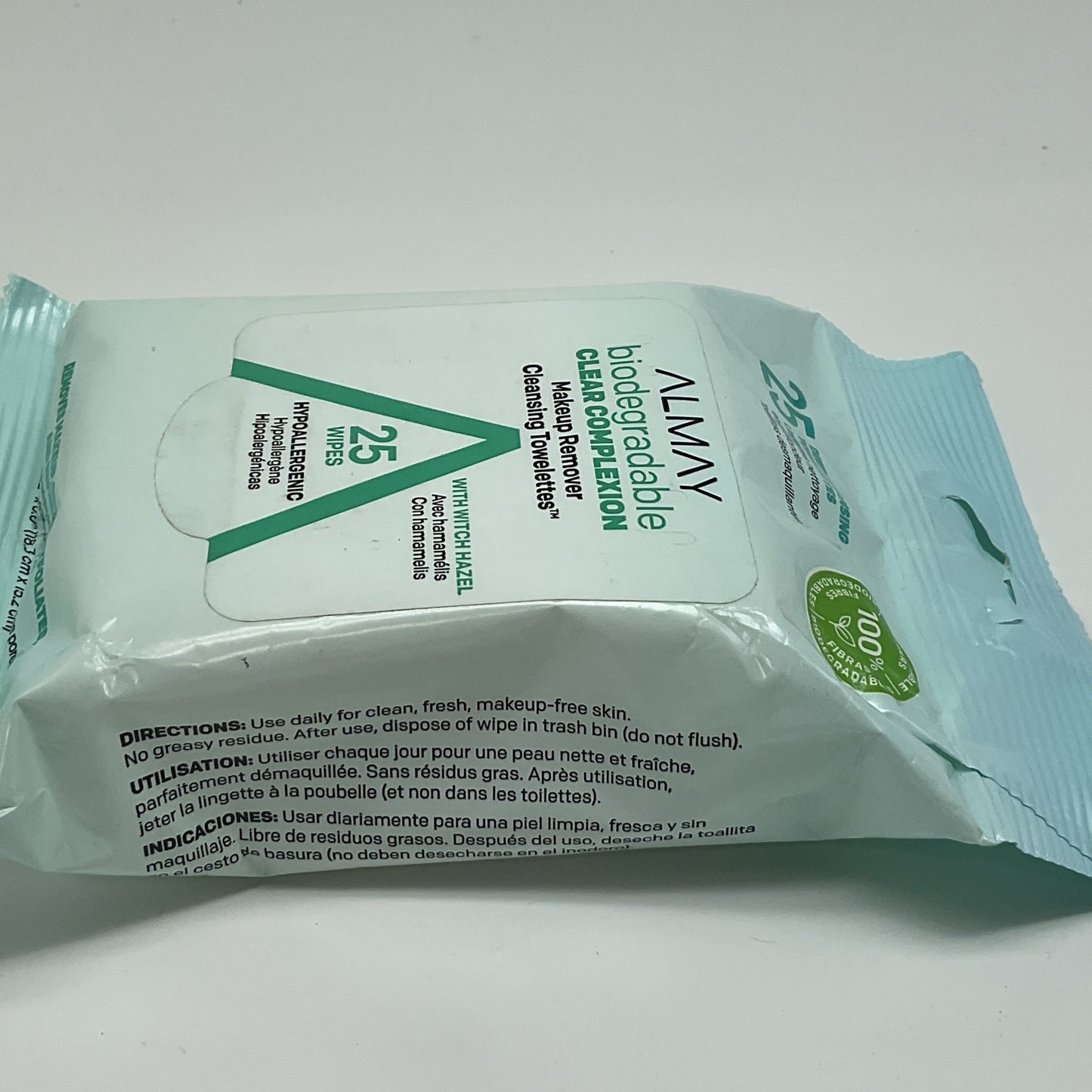 Almay Biodegradable Clear Complexion Makeup Remover Cleansing Face Wipes