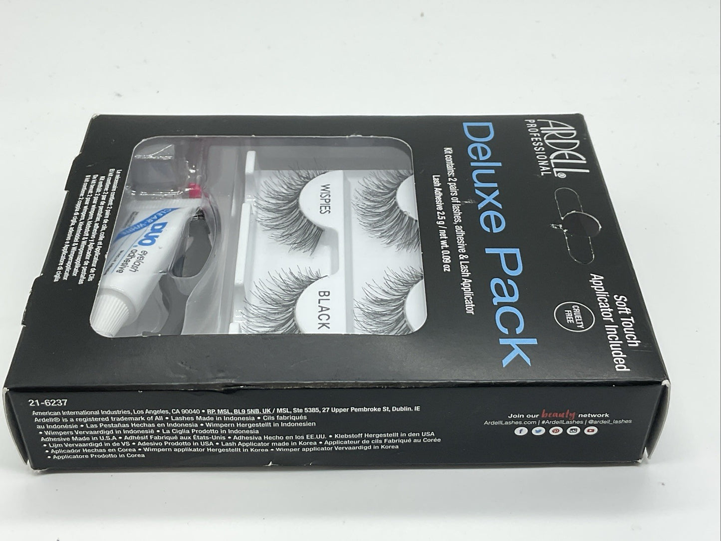 Ardell Professional Eyelashes Deluxe Pack Applicator Included - Wispies Black