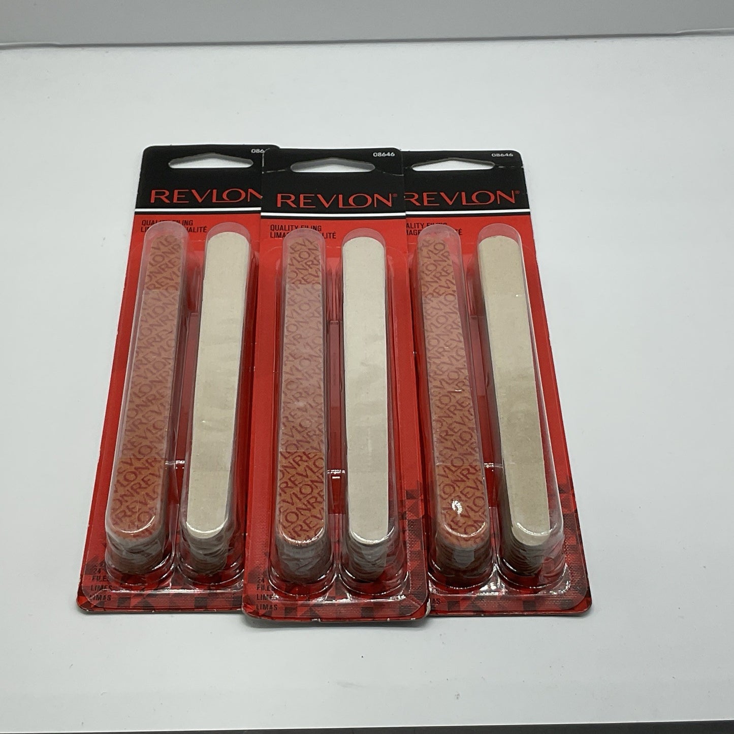 Revlon Compact Emery Boards Nail Files 24 Pack - Set Of 3
