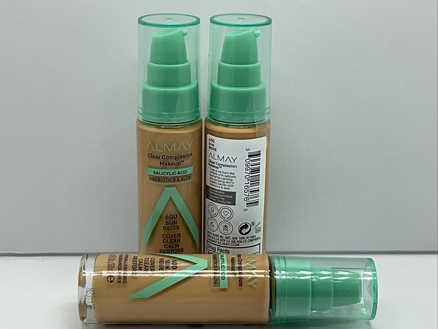 Almay Clear Complexion Foundation Makeup - 600 Sun Beige - Set Of 3
