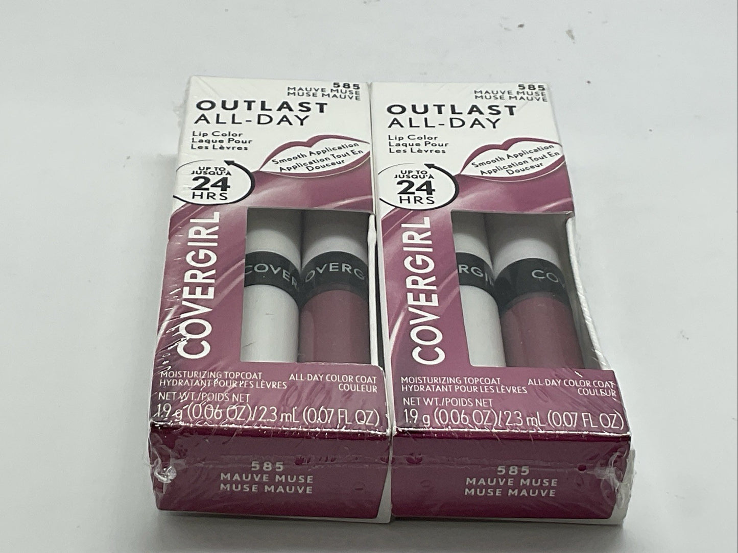 2 PACK - CoverGirl Outlast All-Day Lip Color - 585 Mauve Muse