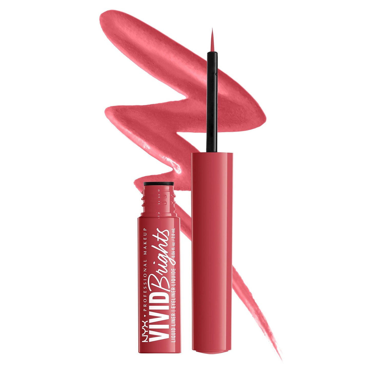 2 PACK - NYX Vivid Brights Matte Liquid Eyeliner - VBLL04 On Red